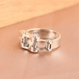 Bague Biker Chaine de Moto (en Argent)