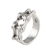 Bague Biker Chaine de Moto (en Argent)