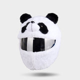 Couvre Casque Moto Panda Blanc