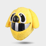 Couvre Casque Moto Peluche Chien Jaune