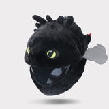 Couvre Casque Moto Peluche Dragon Krokmou Noir