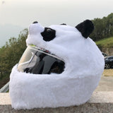 Couvre Casque Moto Panda Blanc