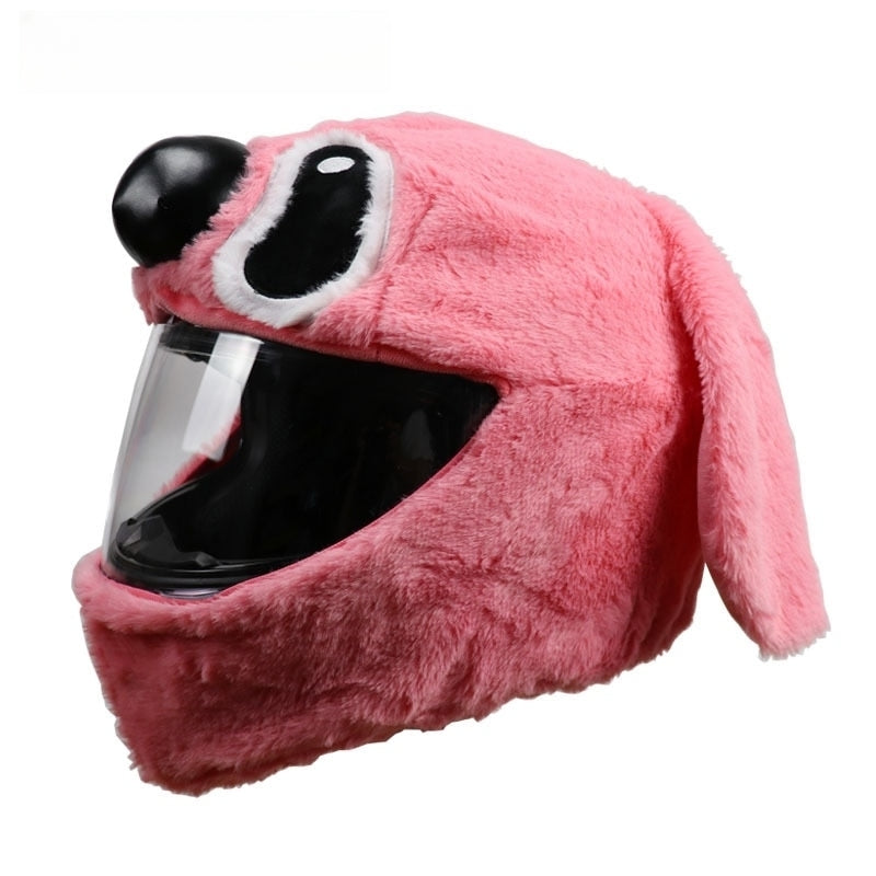 Motorcycle Helmet Cover Pink Plush Biker s Den Antre du Motard