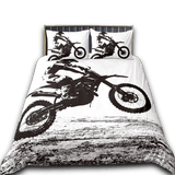 Housse de Couette Moto Cross Figure Roue Arrière