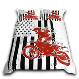 Housse de Couette Moto Cross God Bless America