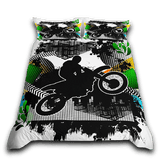 Housse de Couette Moto Cross Pilote de l'Ombre