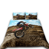 Housse de Couette Moto Cross Wheeling sur Terrain de Terre