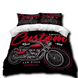 Housse de Couette Moto Custom Vintage