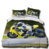 Housse de Couette Moto Pose du Genou