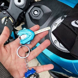 Coque Clé Bleue Moto Pack CFMOTO avec Porte-Clé Associé