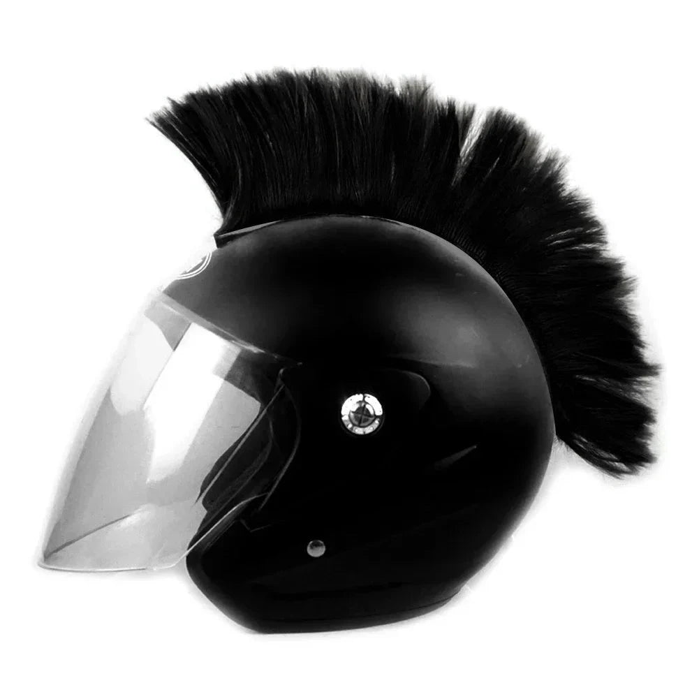 black mohawk motorcycle helmet Black Mohawk Crest for Motorcycle Helmet