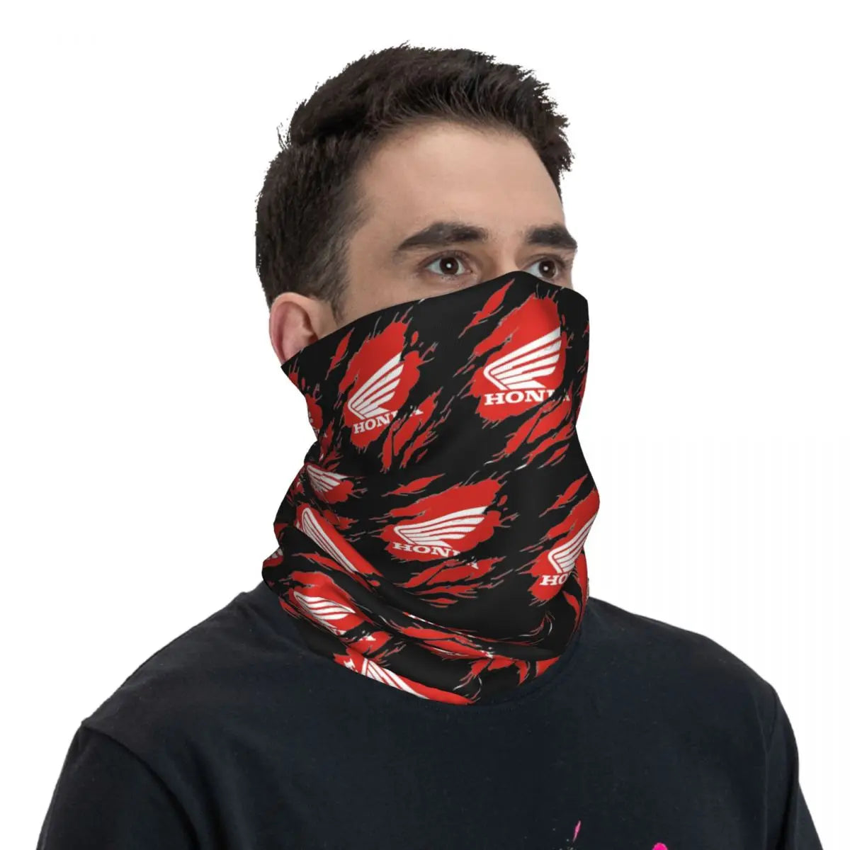 Cache Cou Tour De Cou Noir Bandana 12-en-1 Foulard Polyvalent