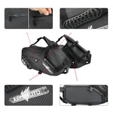 Waterproof leather side saddlebag for motorcycles 28L