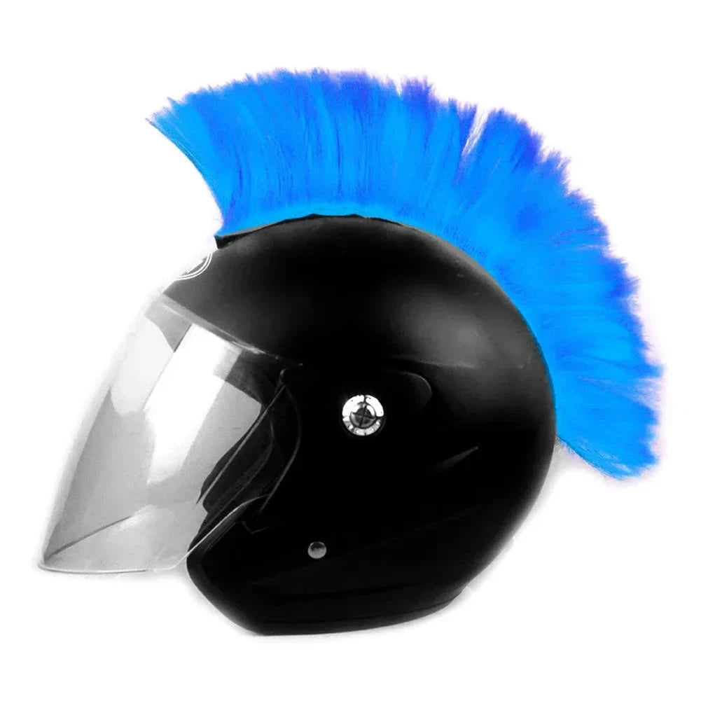 blue motorcycle helmet mohawk - And White Raskullz Pirate Mohawk childrens helmet Blue Mohawk Crest for Motorcycle