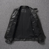 Blouson Biker Elegant Cuir de Vachette Véritable