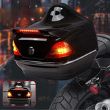 Baúl de moto negro con luces 26L