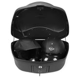 Baúl de motocicleta negro de 48 litros