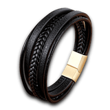 Bracelet Moto Abysse Dorée (Cuir)