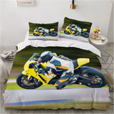 Housse de Couette Moto Pose du Genou