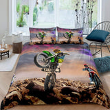 Housse de Couette Moto Cross Equilibre sur Roue Arrière
