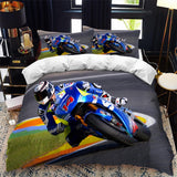 Housse de Couette Moto GP Pilote en Virage