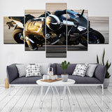 Tableau Moto Genou Posé