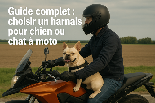 Guide complet : choisir un harnais pour chien ou chat à moto