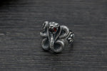 Bague Biker Cobra (en Argent)