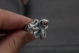 Bague Biker Cobra (en Argent)