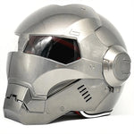 Casque Moto Argenté Iron Man (Gris)