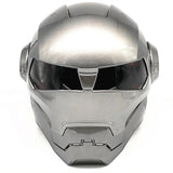 Casque Moto Argenté Iron Man (Gris)