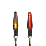 Clignotant led defilant pour moto 2 Pièces - Rouge