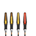 Clignotant led defilant pour moto 4 Pièces - Rouge