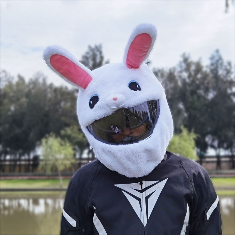 Casque intégral capuche en peluche chapeau de moto casque d'équitation Casque intégral capuche en peluche chapeau de moto casque d'équitation