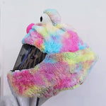 Couvre Casque Moto Peluche Multicolore