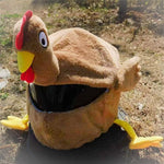 Couvre Casque Moto Peluche Poule Coq