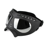 Lunette Masque Moto Aviateur pour Chien Noir - Teinte Grise