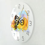 Horloge Murale Moto Cross Roue Arrière