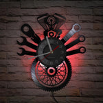 Horloge Murale Moto Outils du Motard (LED)