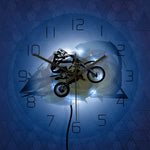 Horloge Murale Moto Cross (LED 7 couleurs)