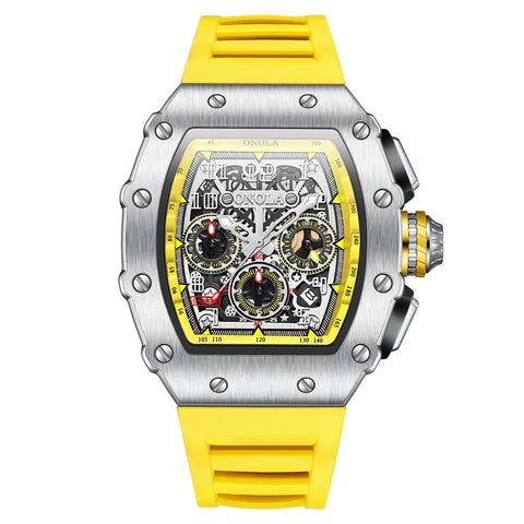 Montre Motard Pilote Jaune Eclair GP