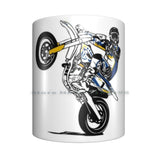 Mug Bleu Moto Cadeau pour Biker