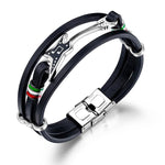 Bracelet Motard Guitare Electrique (Cuir) Default Title