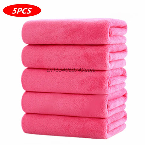 Serviette Microfibre Super Douce Rose<br> pour Moto<br> Lot de 5 30x60cm