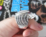 Bague Biker Alien Predator (en Argent)