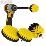 Kit de Brosses pour Perceuse avec Extension  pour Nettoyage Moto Jaune France