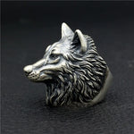 Bague Biker Loup (en Argent)