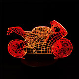 Lampe Moto Sportive 3D (LED)