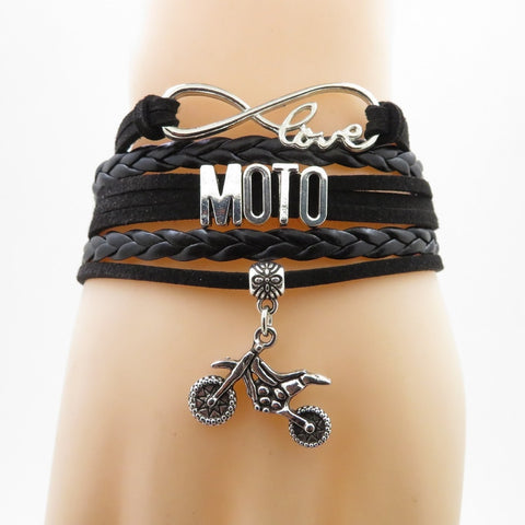 Bracelet Motard<br> Moto Cross (Cuir) - Antre du Motard