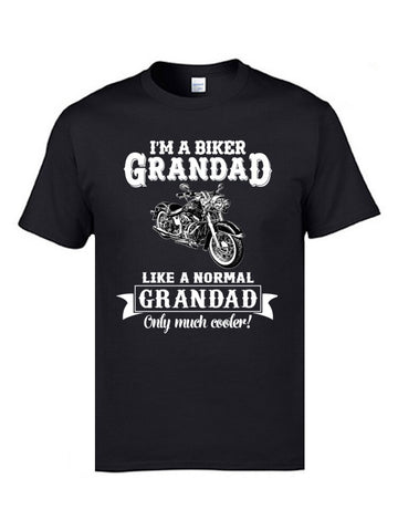 T-Shirt Moto<br> Grand-Père Motard en Noir XXXL